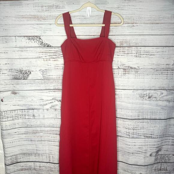 David' Bridal Red A-line Bridesmaid Dress 6 - Picture 1 of 4